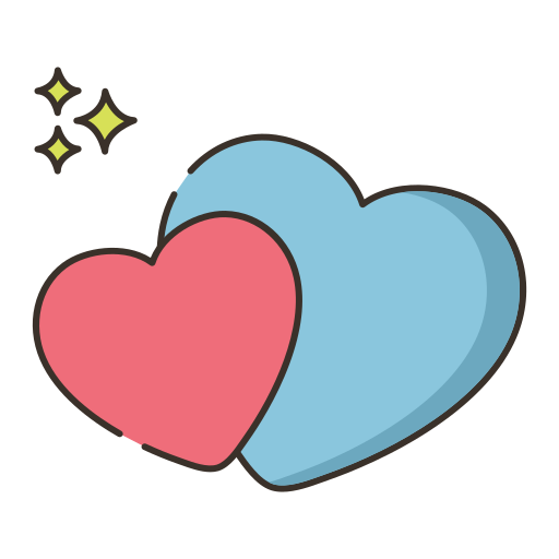 Сердца Flaticons Lineal Color иконка