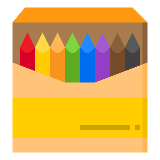 crayons de couleur srip Flat Icône