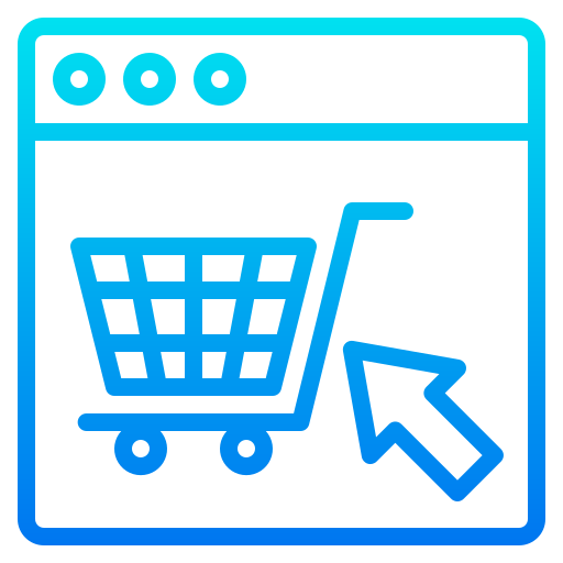 Shopping cart srip Gradient icon