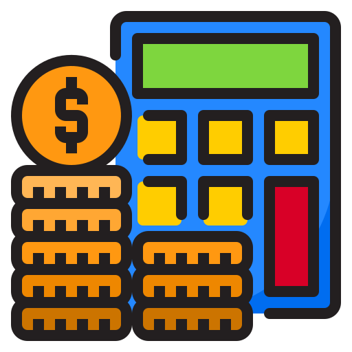 Accounting srip Lineal Color icon