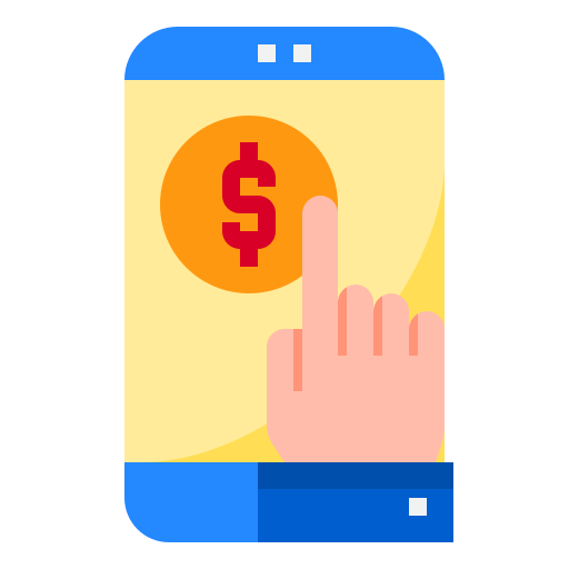 pay per click srip Flat icon