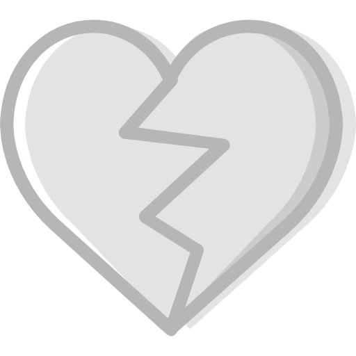 Broken heart Generic Grey icon