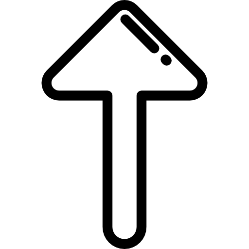 flecha hacia arriba Detailed Rounded Lineal icono