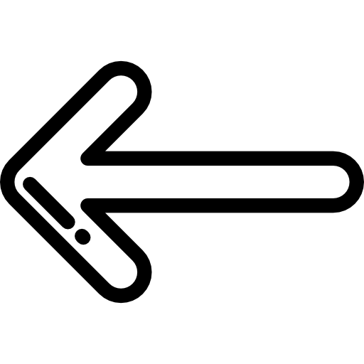 flecha izquierda Detailed Rounded Lineal icono