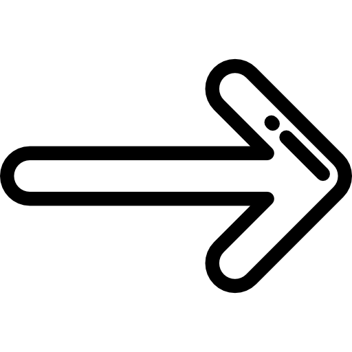 flecha correcta Detailed Rounded Lineal icono