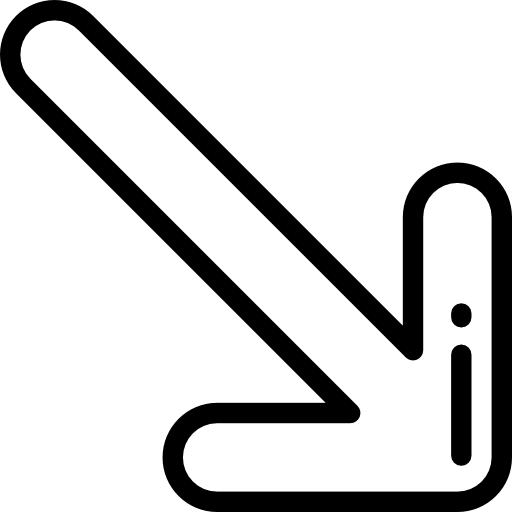flecha diagonal Detailed Rounded Lineal icono