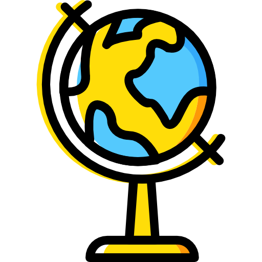 globo terrestre Basic Miscellany Yellow Ícone