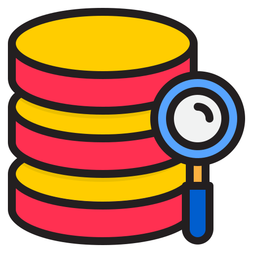 Database srip Lineal Color icon