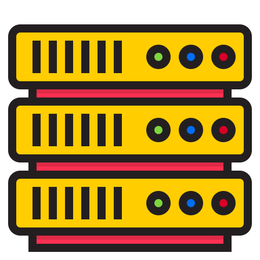 Server srip Lineal Color icon