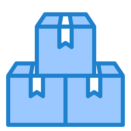 Boxes srip Blue icon