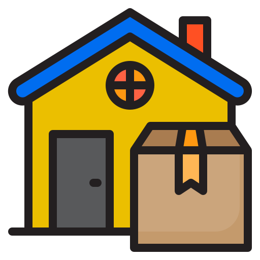 Home delivery srip Lineal Color icon