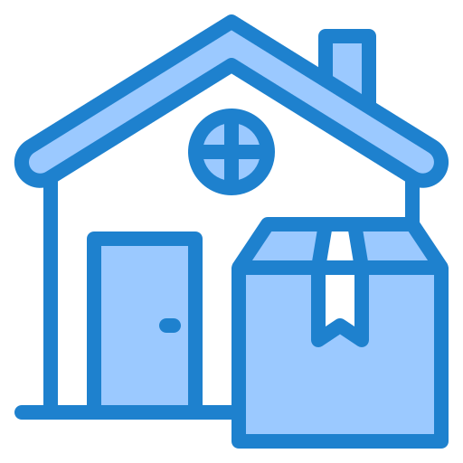 Home delivery srip Blue icon