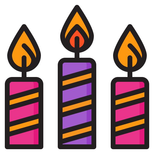 velas srip Lineal Color icono