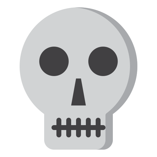 Skull srip Flat icon