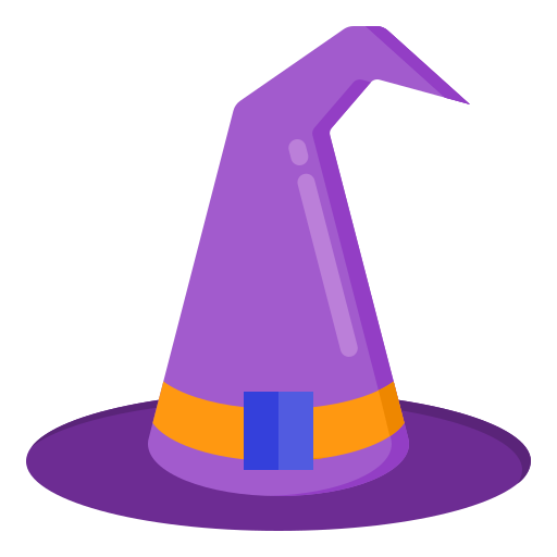 Witch hat srip Flat icon