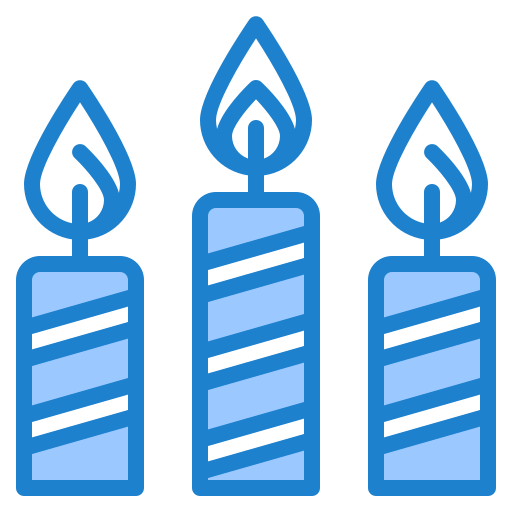 Candles srip Blue icon