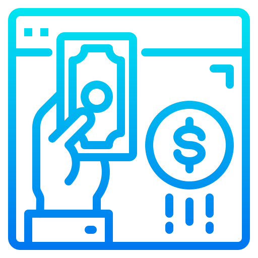 Money srip Gradient icon