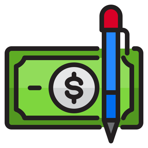 Cheque srip Lineal Color icon