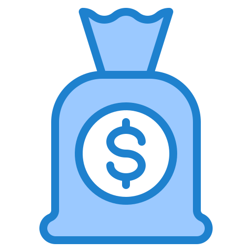 torba z pieniędzmi srip Blue ikona