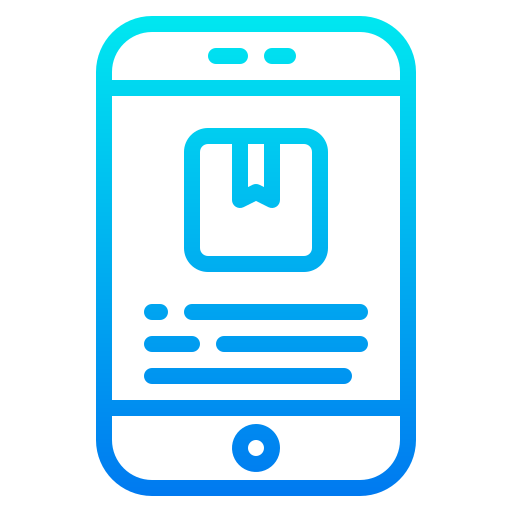 aplikacja mobilna srip Gradient ikona