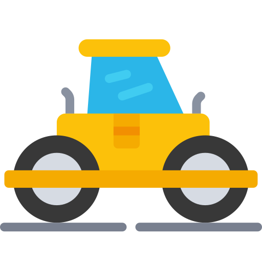 Road roller Juicy Fish Flat icon