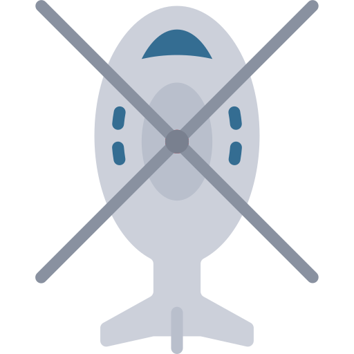 Helicopter Juicy Fish Flat icon