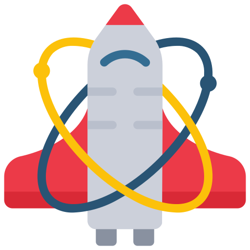 cohete espacial Juicy Fish Flat icono