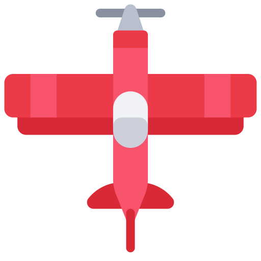 klein vliegtuig Juicy Fish Flat icoon