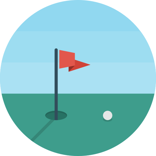 golf Pixel Buddha Premium Circular icoon