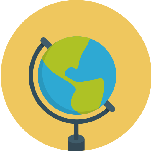 Globe Pixel Buddha Premium Circular icon