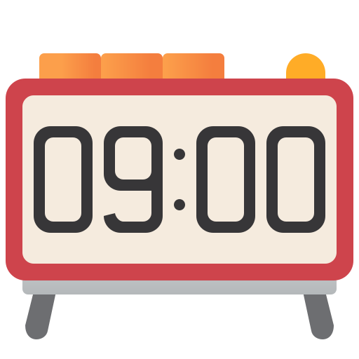 Digital clock Amethys Design Flat icon