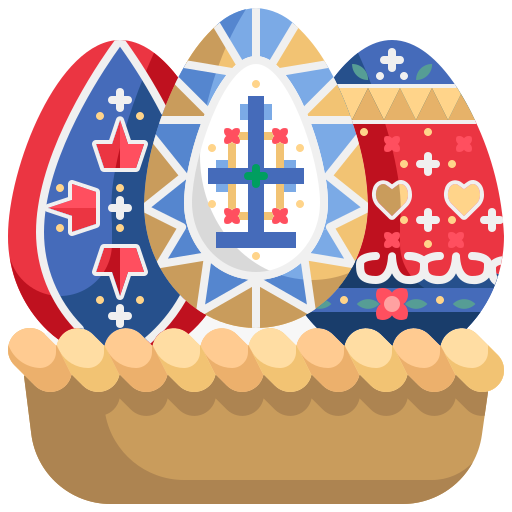 huevo de pascua Justicon Flat icono