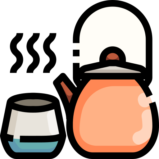 té caliente Justicon Lineal Color icono