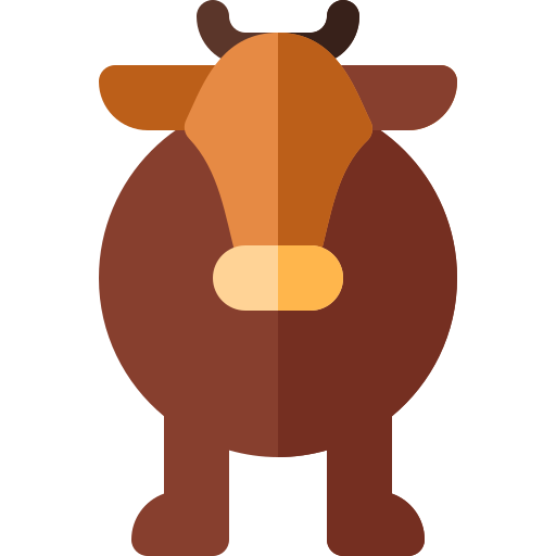 Корова Basic Rounded Flat иконка