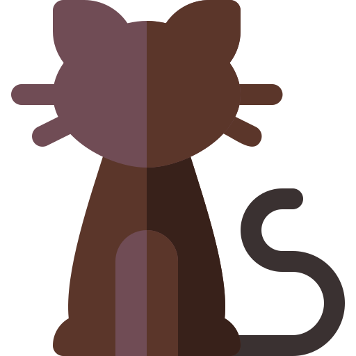 Кошка Basic Rounded Flat иконка
