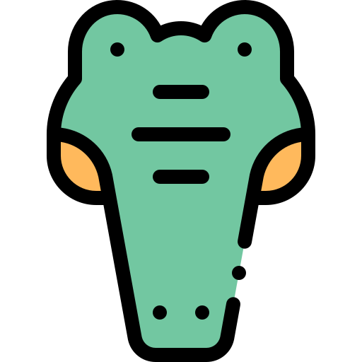 krokodil Detailed Rounded Lineal color icon