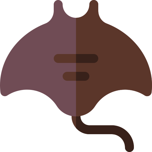 manta raya Basic Rounded Flat icono