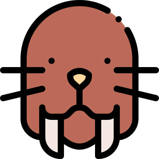 Walrus Detailed Rounded Lineal color icon