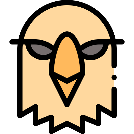 Eagle Detailed Rounded Lineal color icon