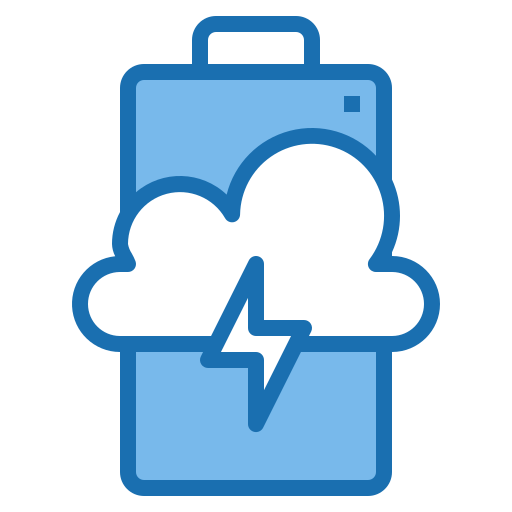 Cloud storage Phatplus Blue icon