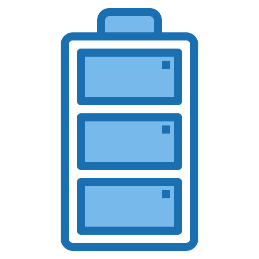 batterij status Phatplus Blue icoon