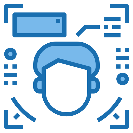 Face detection Phatplus Blue icon