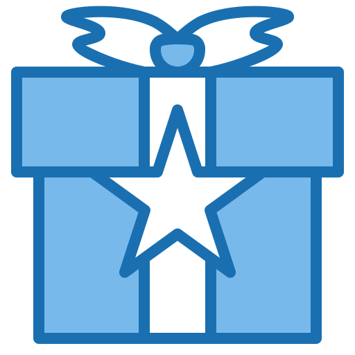 caixa de presente Phatplus Blue Ícone
