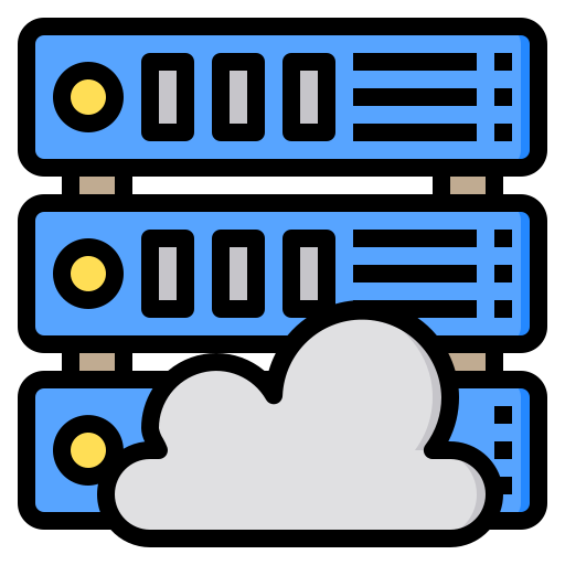 cloud-server Phatplus Lineal Color icoon
