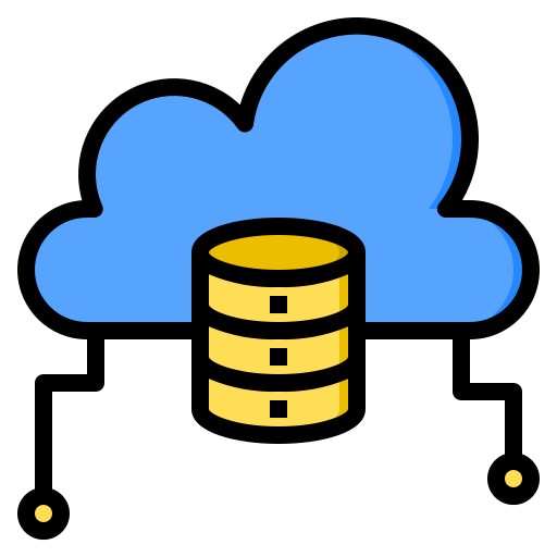 Base de datos en la nube Phatplus Lineal Color icono