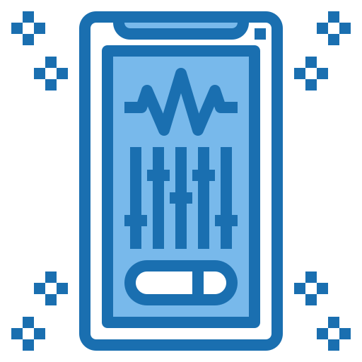 configuração de som Phatplus Blue Ícone