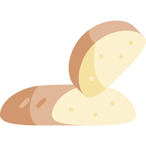Хлеб Kawaii Flat иконка