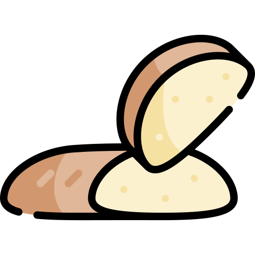 Хлеб Kawaii Lineal color иконка
