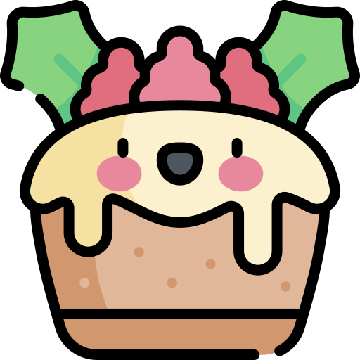cupcake Kawaii Lineal color icona