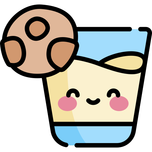 牛乳 Kawaii Lineal color icon